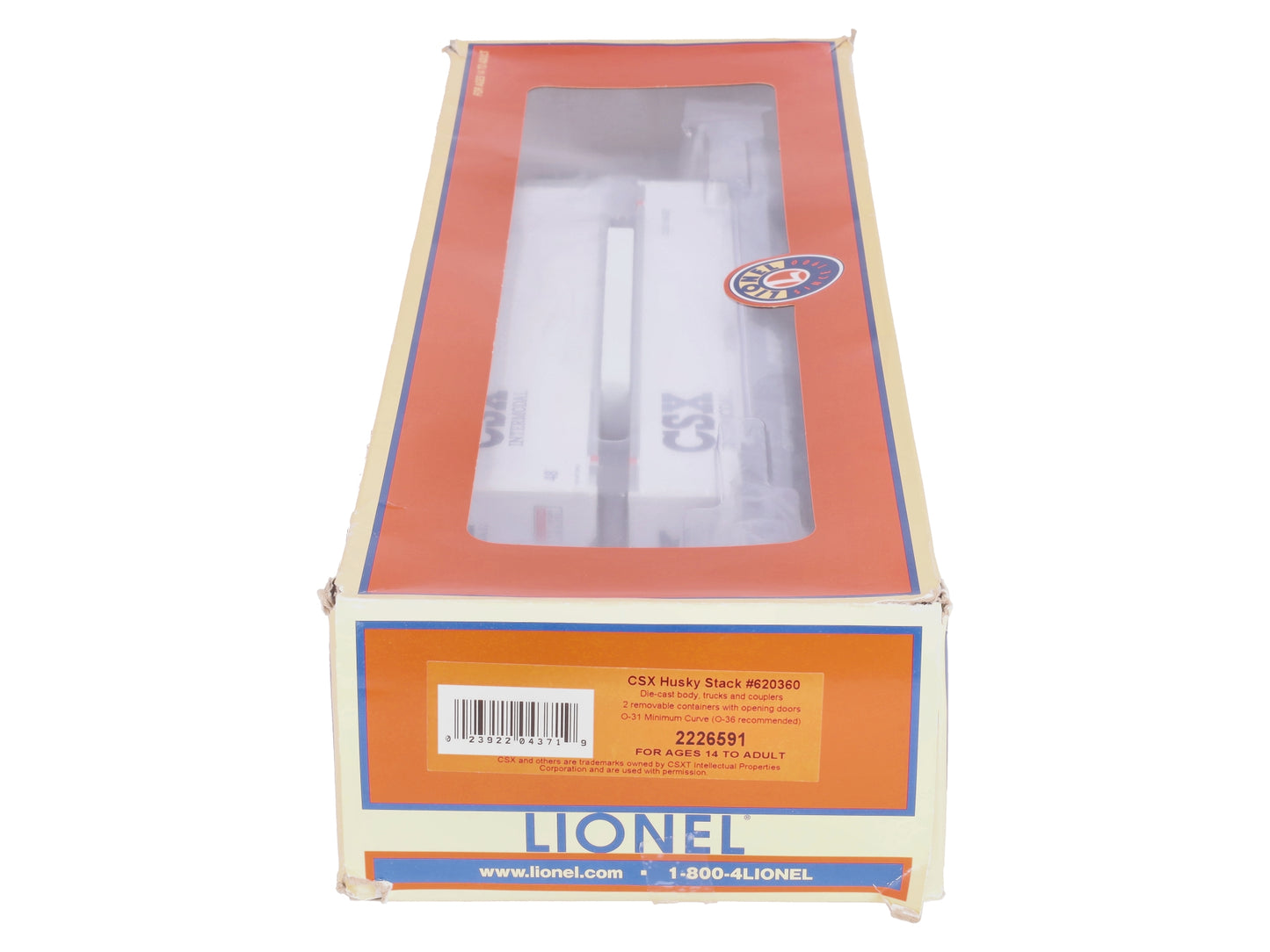 Lionel 2226591 O CSX Husky Stack Car #620360