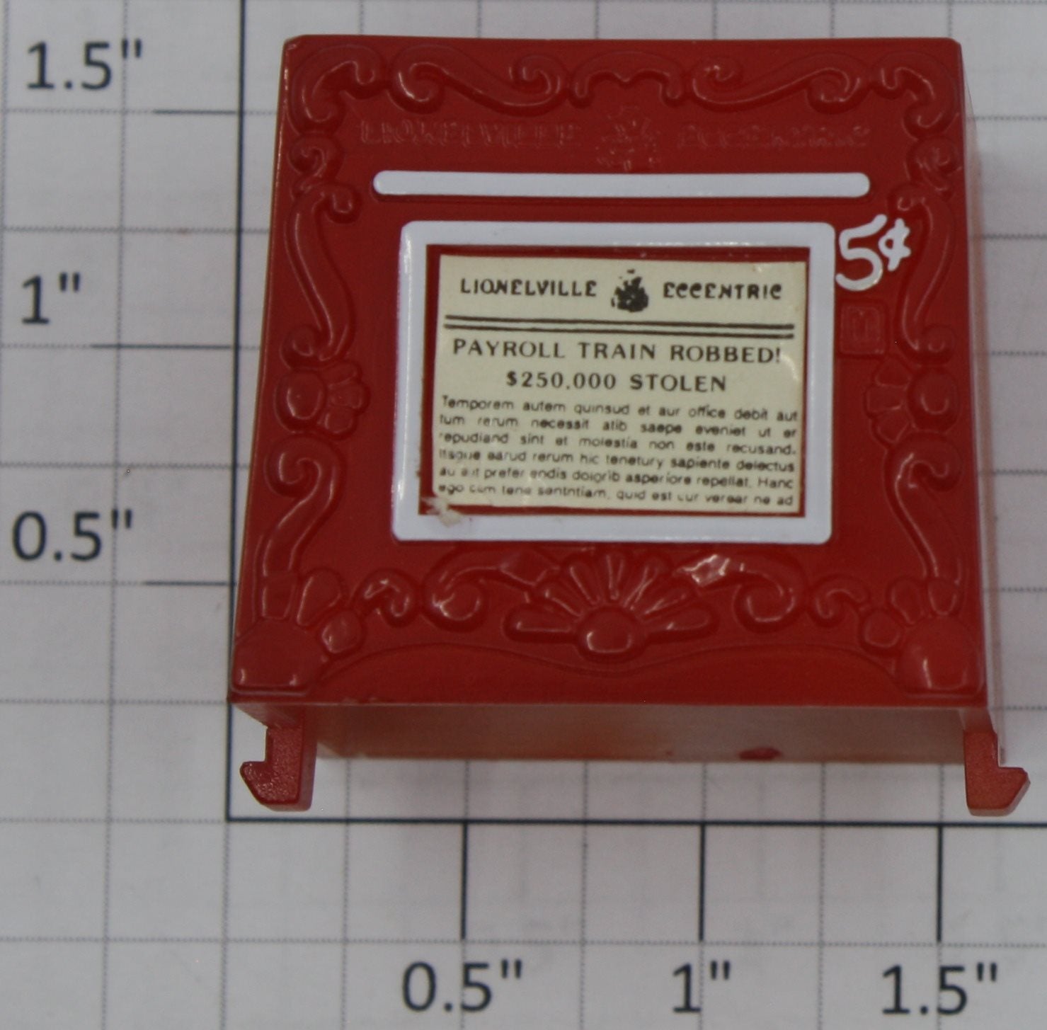 Lionel 12791-42 Animated Pass Station Red Lionelville Selling Newspaper Box