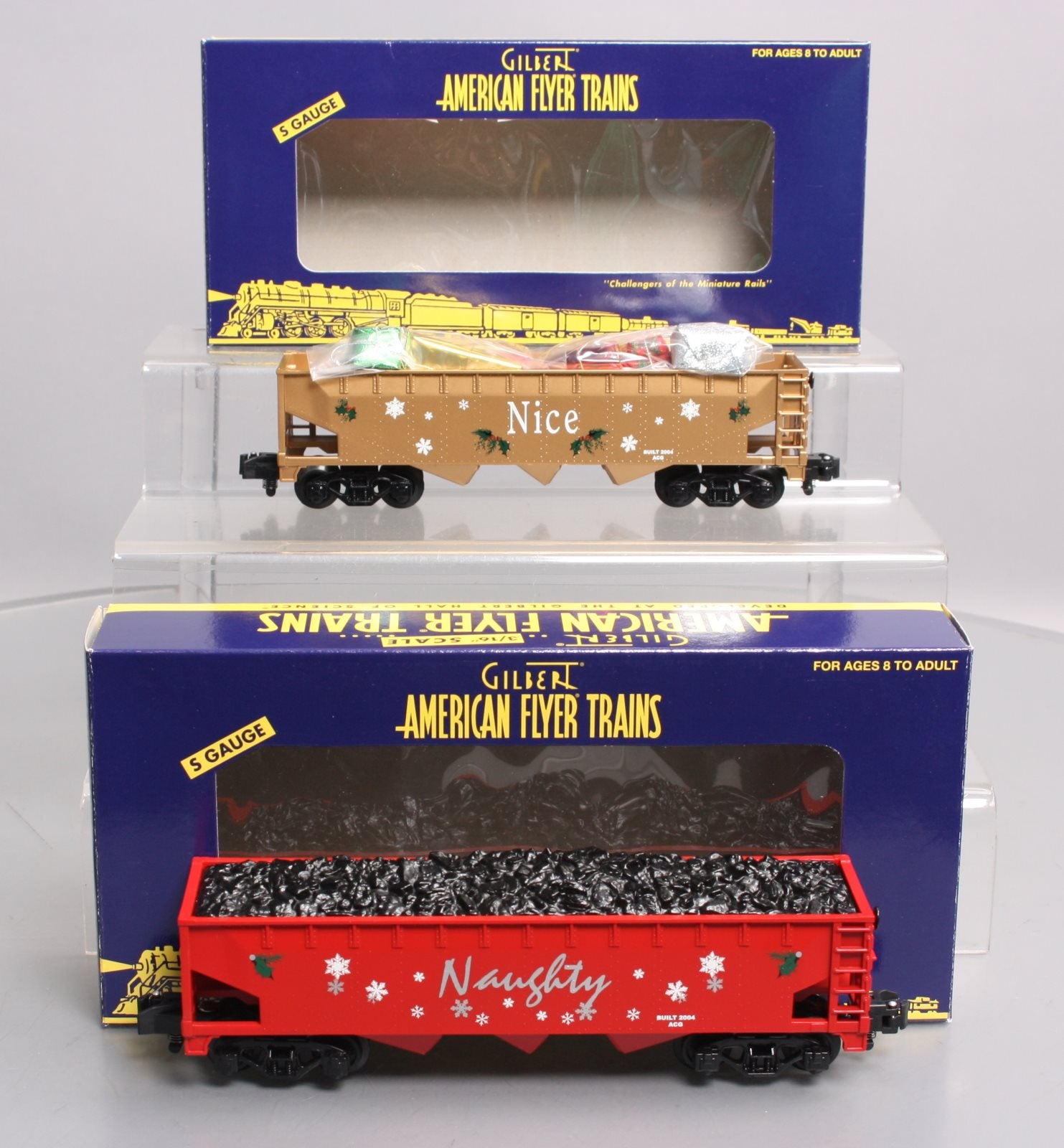 American Flyer 6-48623 S Scale Naughty & Nice Hopper #48624, 48625 (Set of 2)