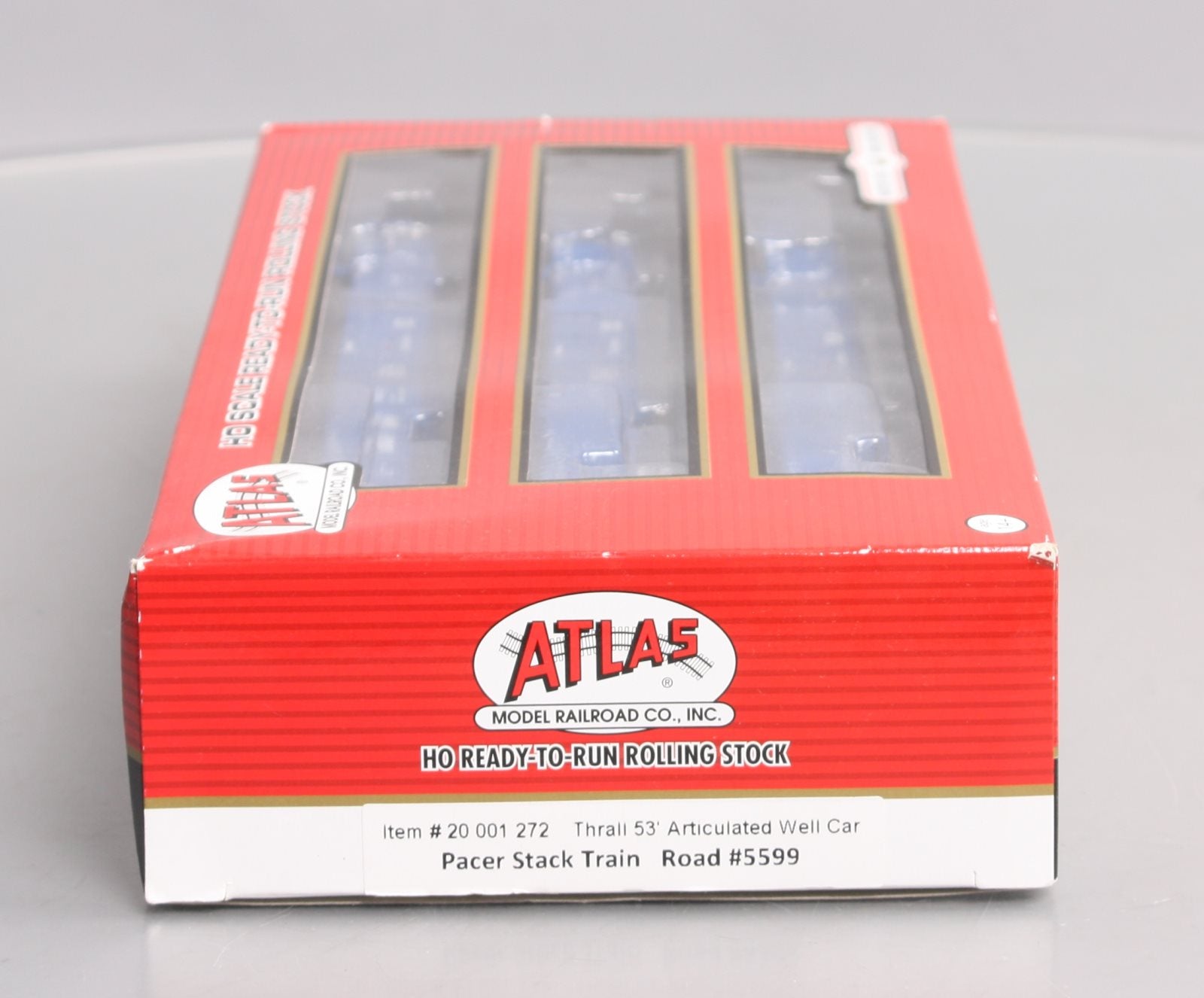 Atlas 20001272 HO Pacer Stack Train Thrall 53' Articulated Well
