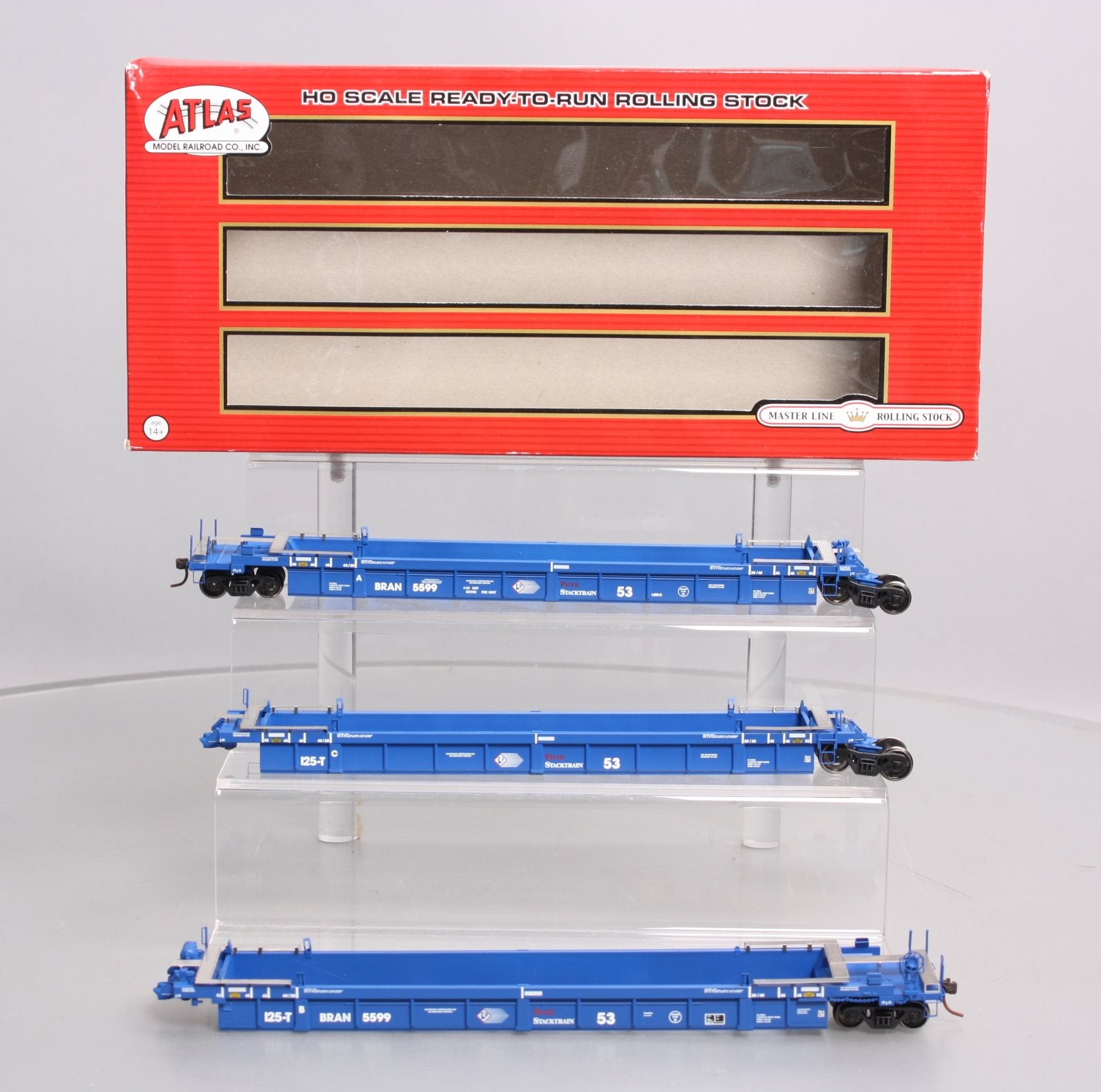 Atlas 20001272 HO Pacer Stack Train Thrall 53' Articulated Well