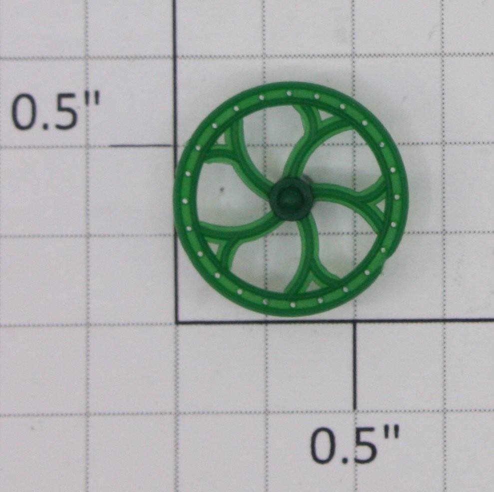 Lionel 87404-45 G Scale Green Plastic Gondola Brake Wheel