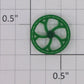 Lionel 87404-45 G Scale Green Plastic Gondola Brake Wheel