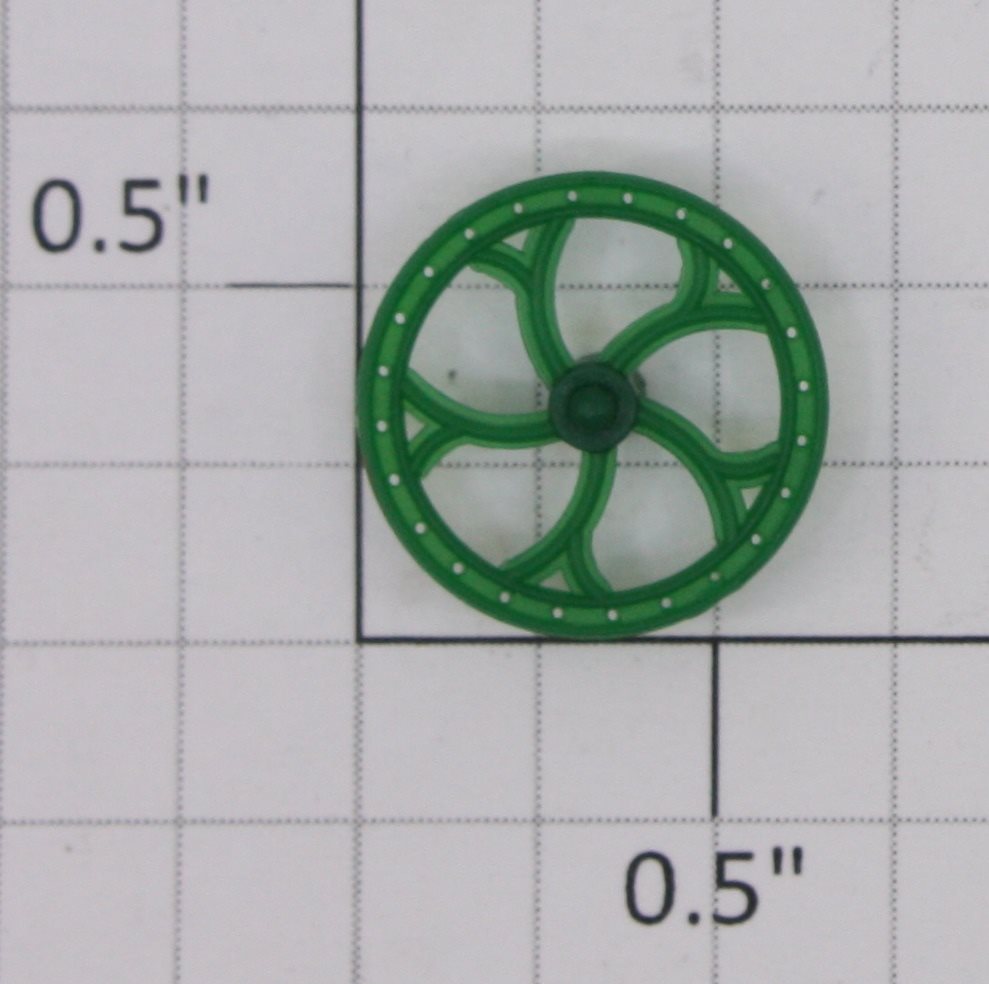 Lionel 87404-45 G Scale Green Plastic Gondola Brake Wheel