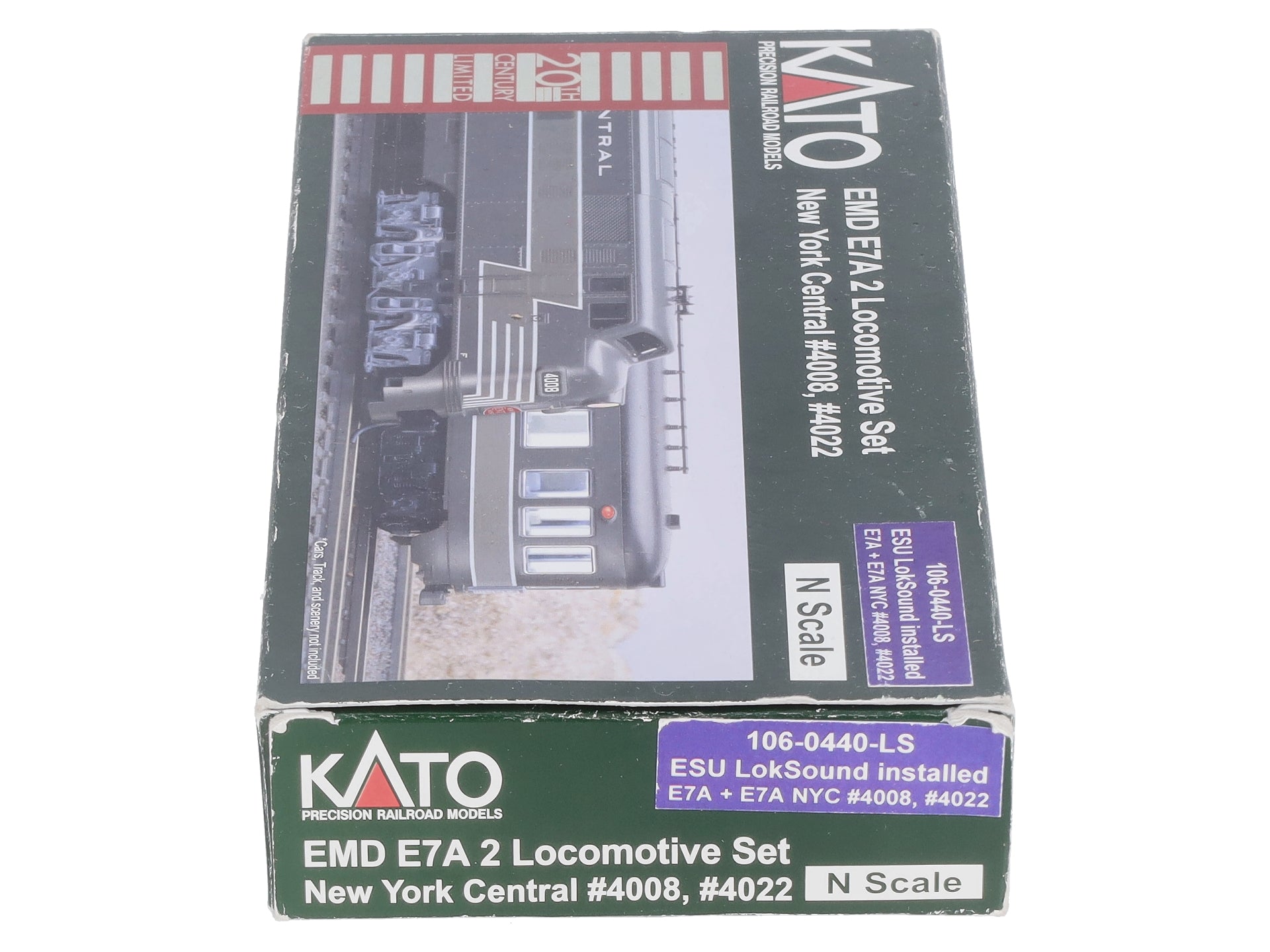 Kato 106-0440-LS N EMD E7A New York Central Diesel Set #4008/#4022