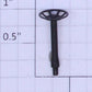 Lionel 2419-23 Complete Brake Wheel and Long Shaft Assembly