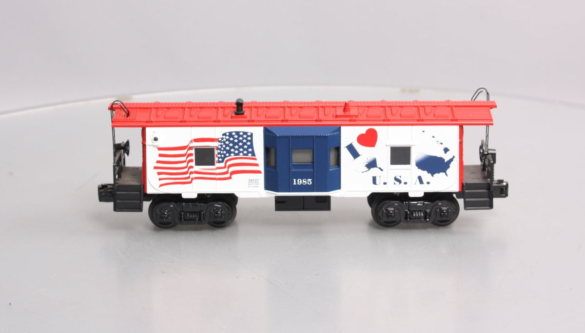 Lionel 6-29727 O Gauge I Love USA Bay Window Illuminated Caboose #1985 LN/Box