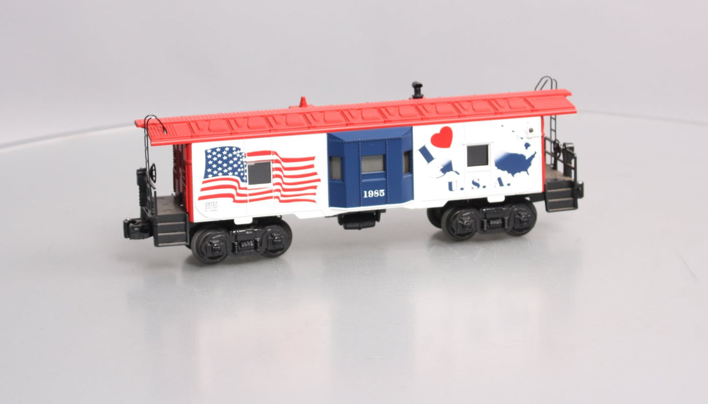 Lionel 6-29727 O Gauge I Love USA Bay Window Illuminated Caboose #1985 LN/Box