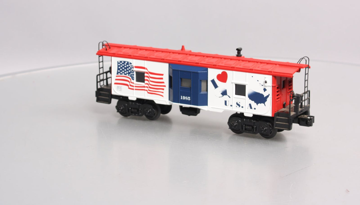 Lionel 6-29727 O Gauge I Love USA Bay Window Illuminated Caboose #1985 LN/Box