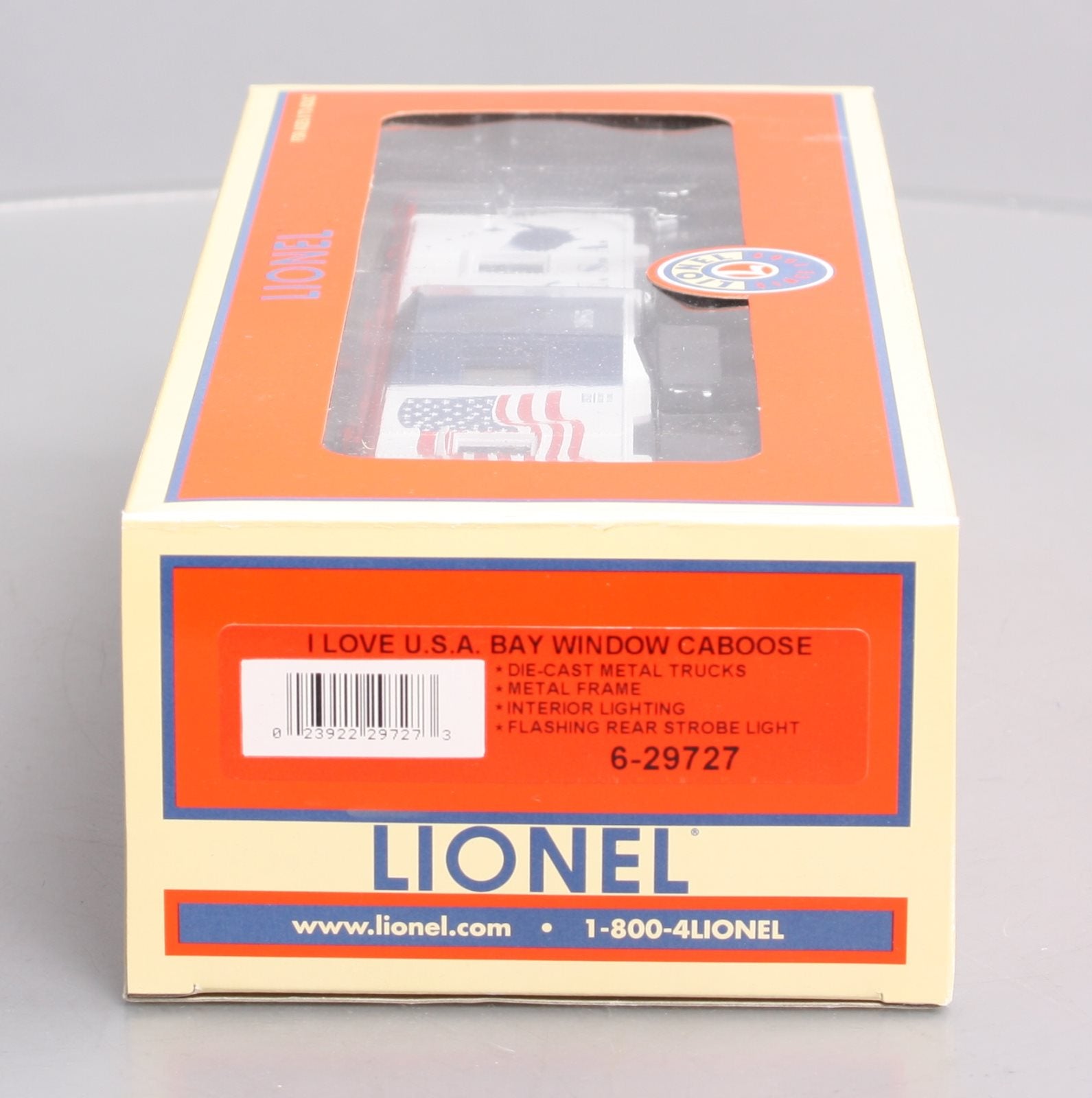 Lionel 6-29727 O Gauge I Love USA Bay Window Illuminated Caboose #1985 LN/Box