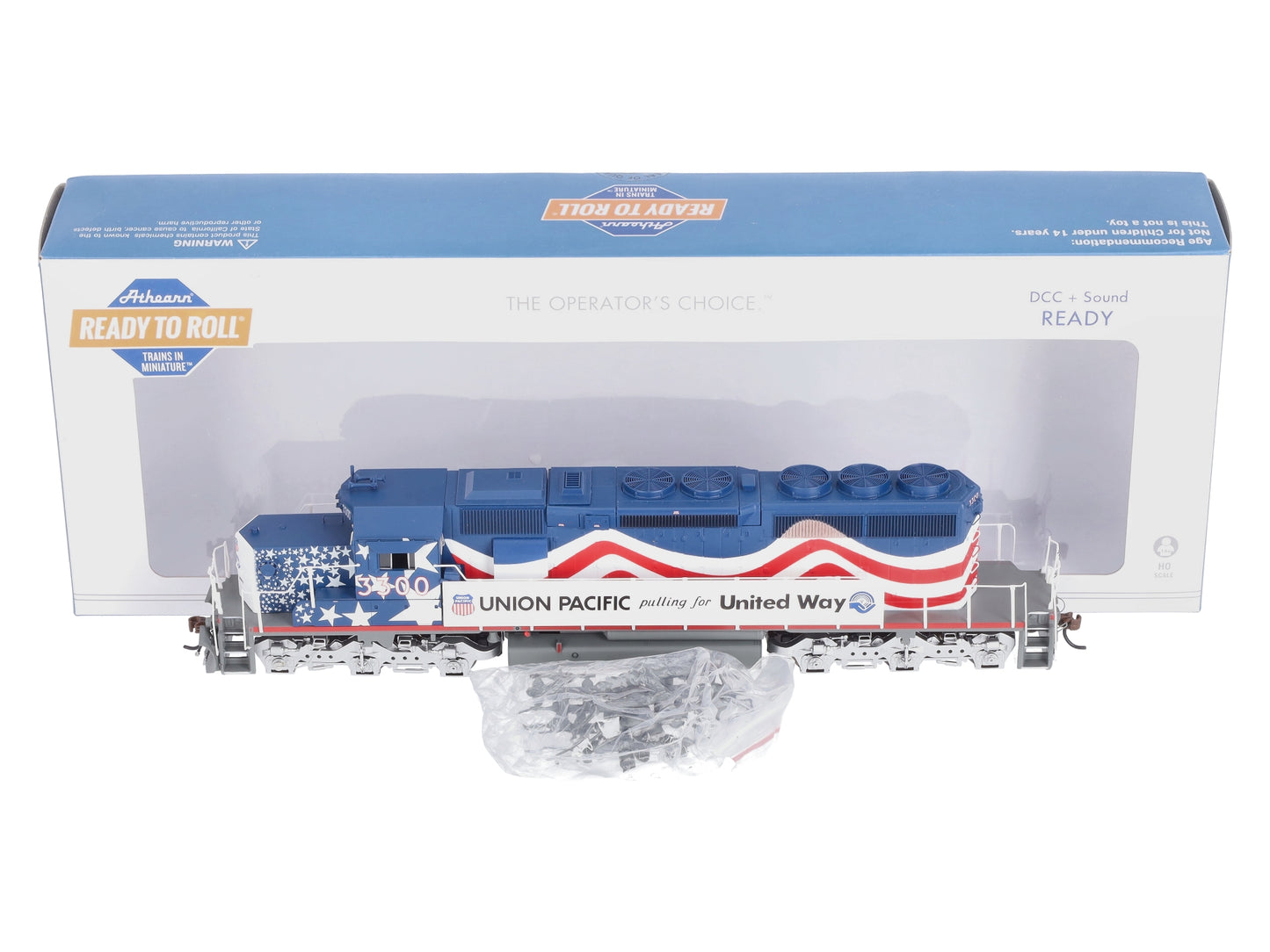 Athearn 71529 HO Union Pacific/United Way SD40-2 Diesel Locomotive #3300