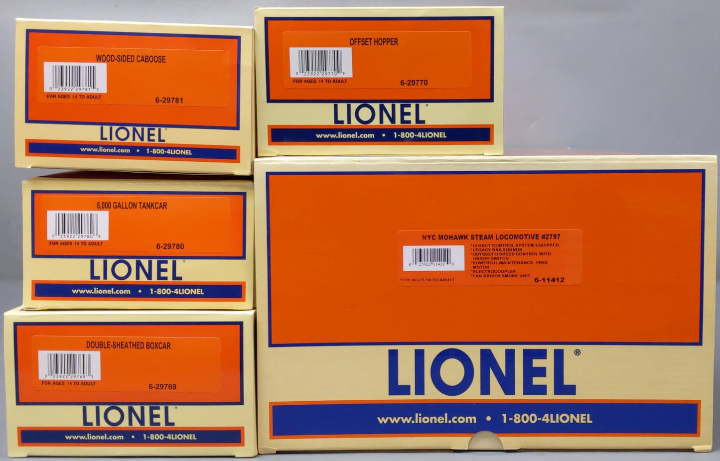 Lionel 6-29364 O Gauge New York Central Water Level Steam Freight Train Set