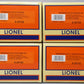 Lionel 6-25722 O Gauge D&RGW California Zephyr 18'' Aluminum Passenger 4-Car Set