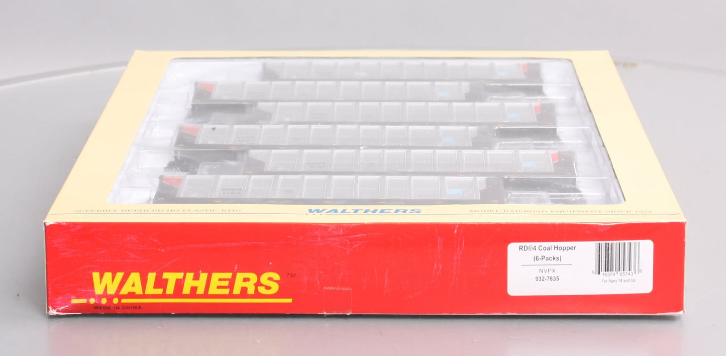 Walthers 932-7835 HO Scale RD Coal Hopper (6-Pack) NIB