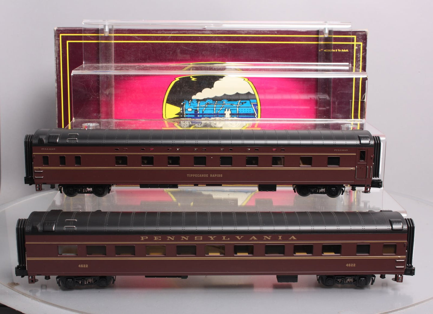 MTH 20-66043 O PRR 70' Streamlined Smooth Sided Sleeper/Diner Set (Set of 2)