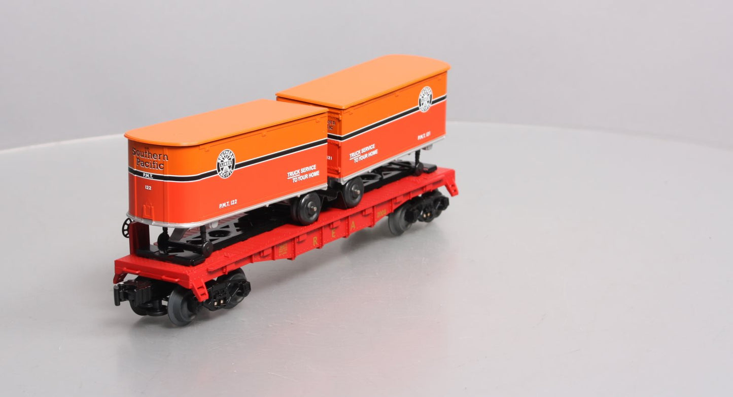 Lionel 6-81465 O Gauge Southern Pacific Flatcar w/Piggyback Trailers LN/Box