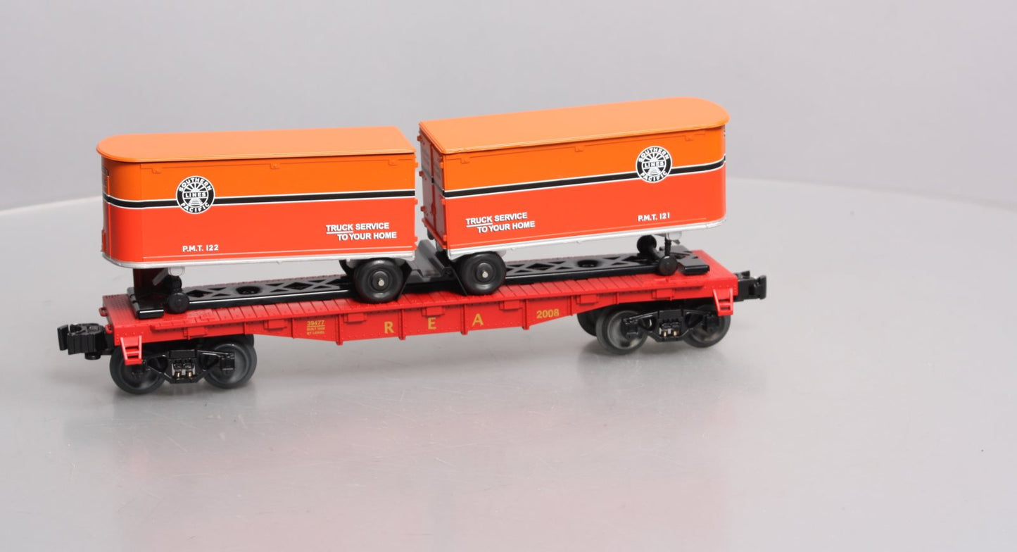 Lionel 6-81465 O Gauge Southern Pacific Flatcar w/Piggyback Trailers LN/Box