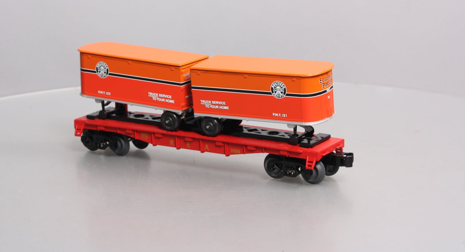 Lionel 6-81465 O Gauge Southern Pacific Flatcar w/Piggyback Trailers LN/Box
