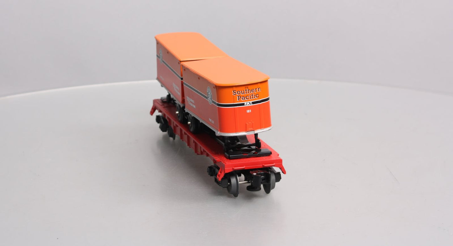 Lionel 6-81465 O Gauge Southern Pacific Flatcar w/Piggyback Trailers LN/Box