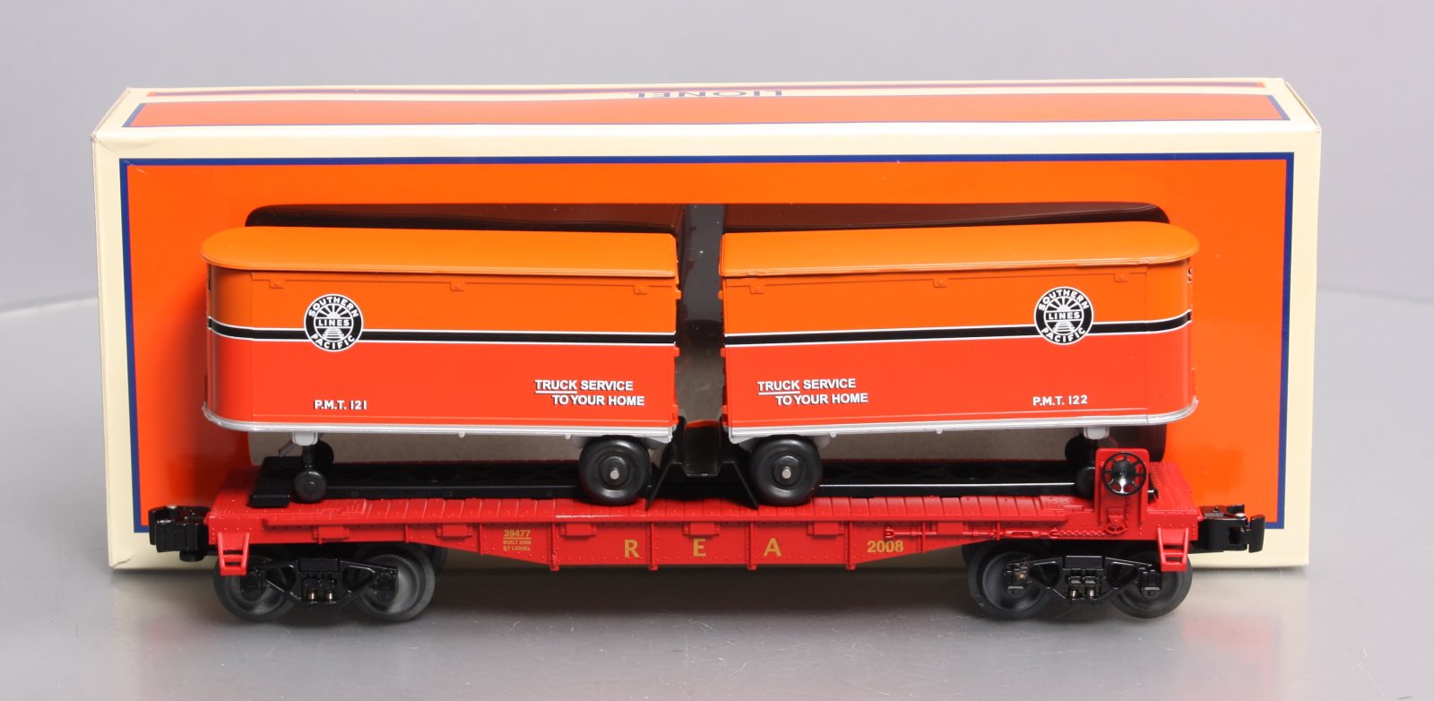 Lionel 6-81465 O Gauge Southern Pacific Flatcar w/Piggyback Trailers LN/Box