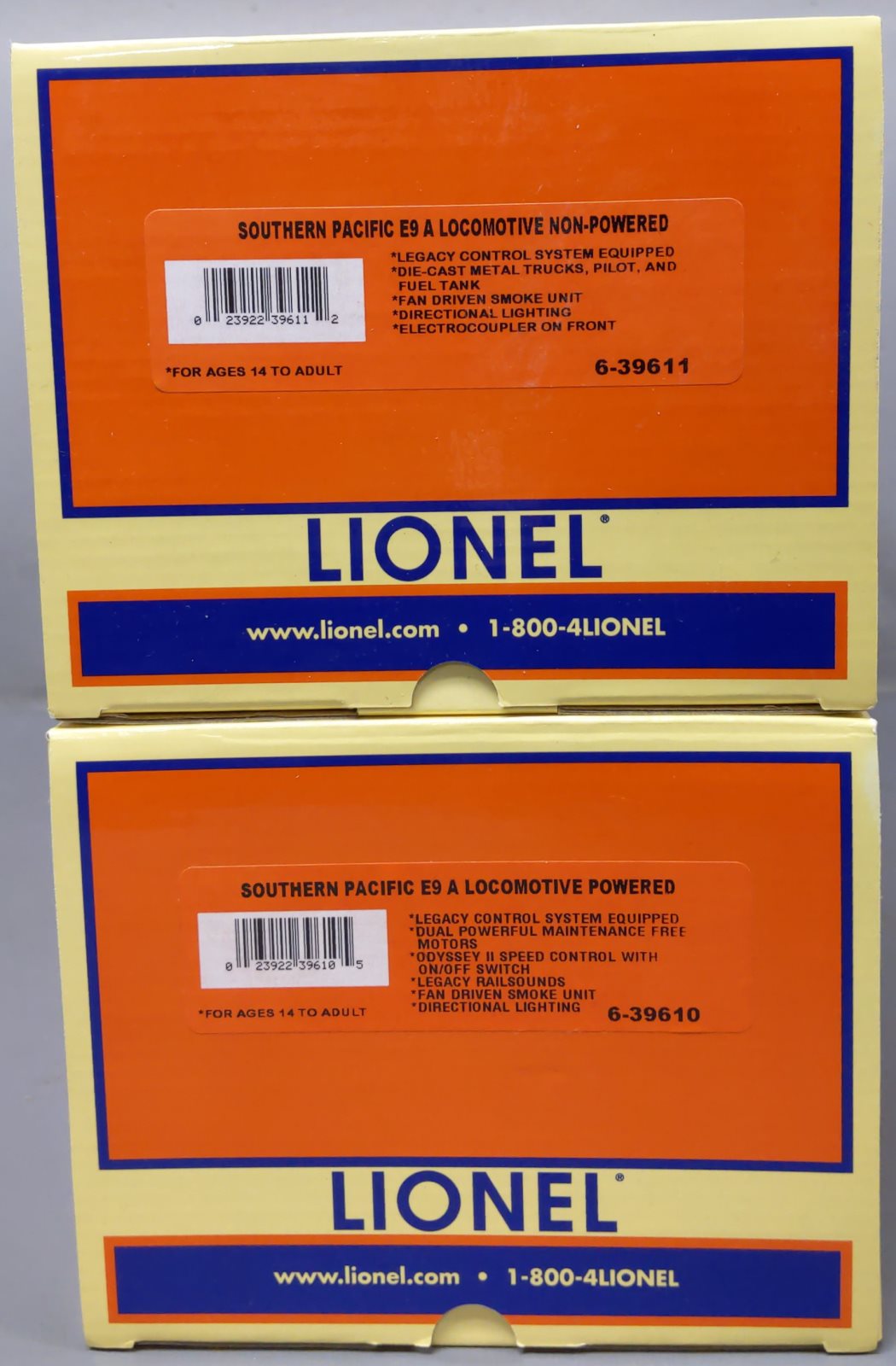 Lionel 6-39609 O Southern Pacific Legacy E9 AA Diesel Locomotive Set #6046/6049