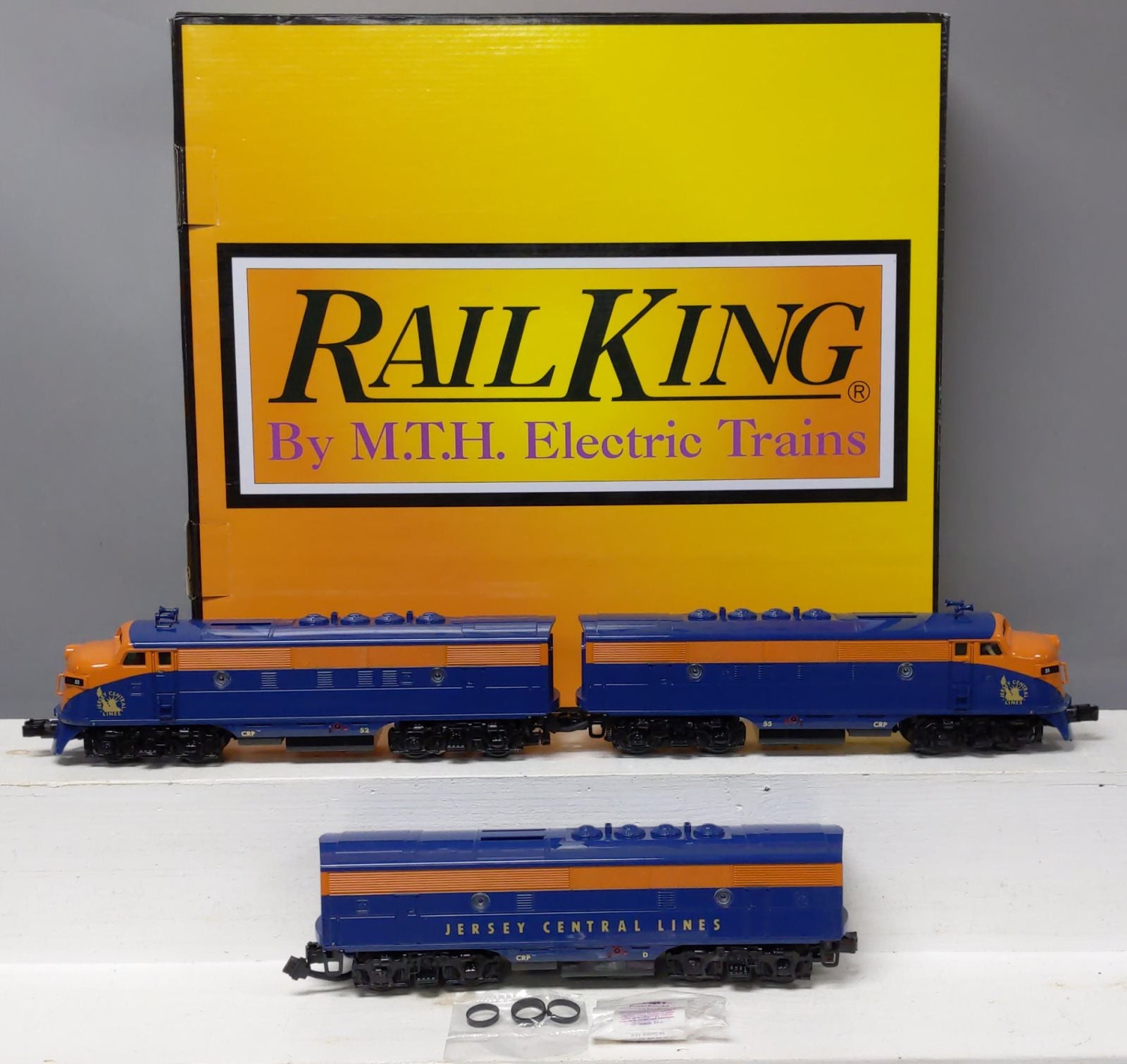MTH 30-20460-1 O Jersey Central F3 ABA Diesel Engine Set with PS 3.0 #52/55