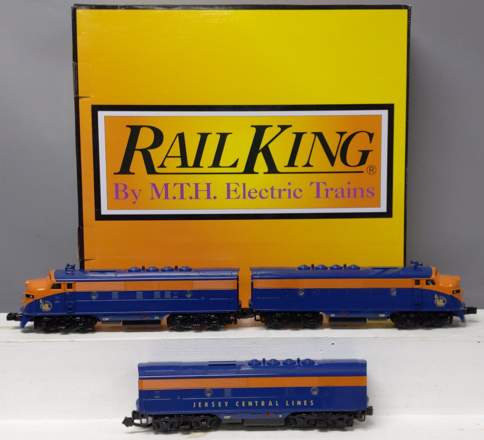 MTH 30-20460-1 O Jersey Central F3 ABA Diesel Engine Set with PS 3.0 #52/55