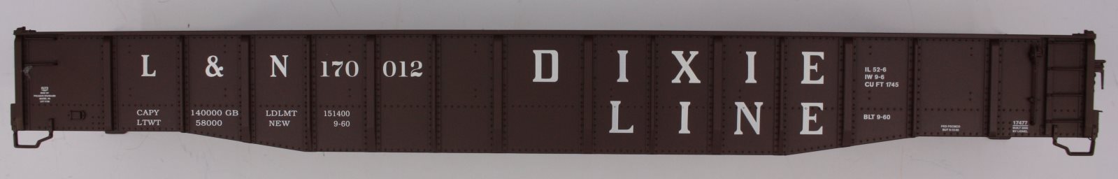 Lionel 17477-7 L&N PS5 Gondola Shell without End