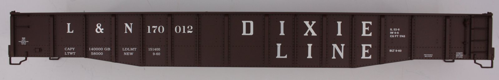 Lionel 17477-7 L&N PS5 Gondola Shell without End