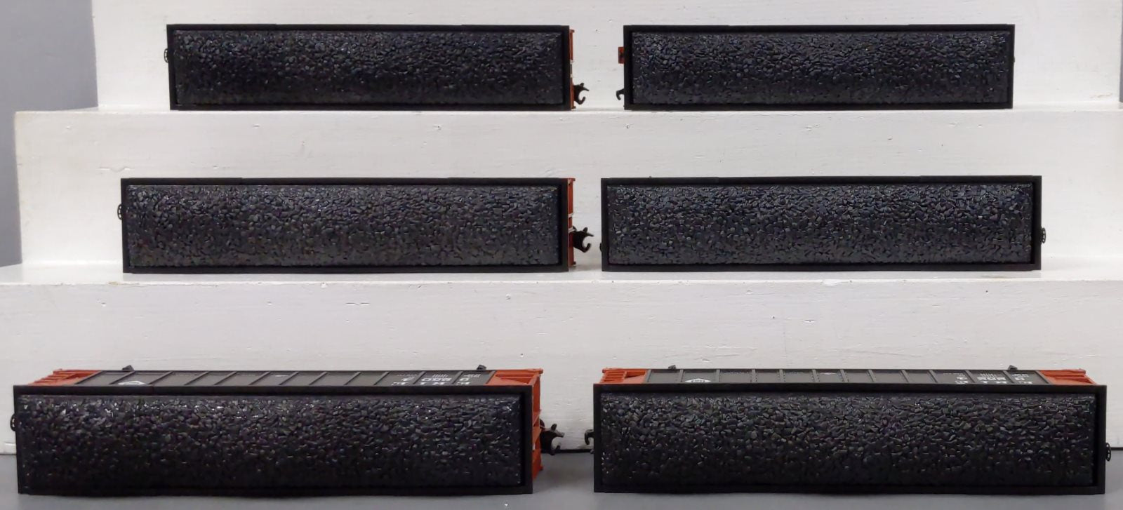 MTH 20-97077 O Erie Premier 4-Bay Hopper Car Set with Coal Loads (Set of 6) LN