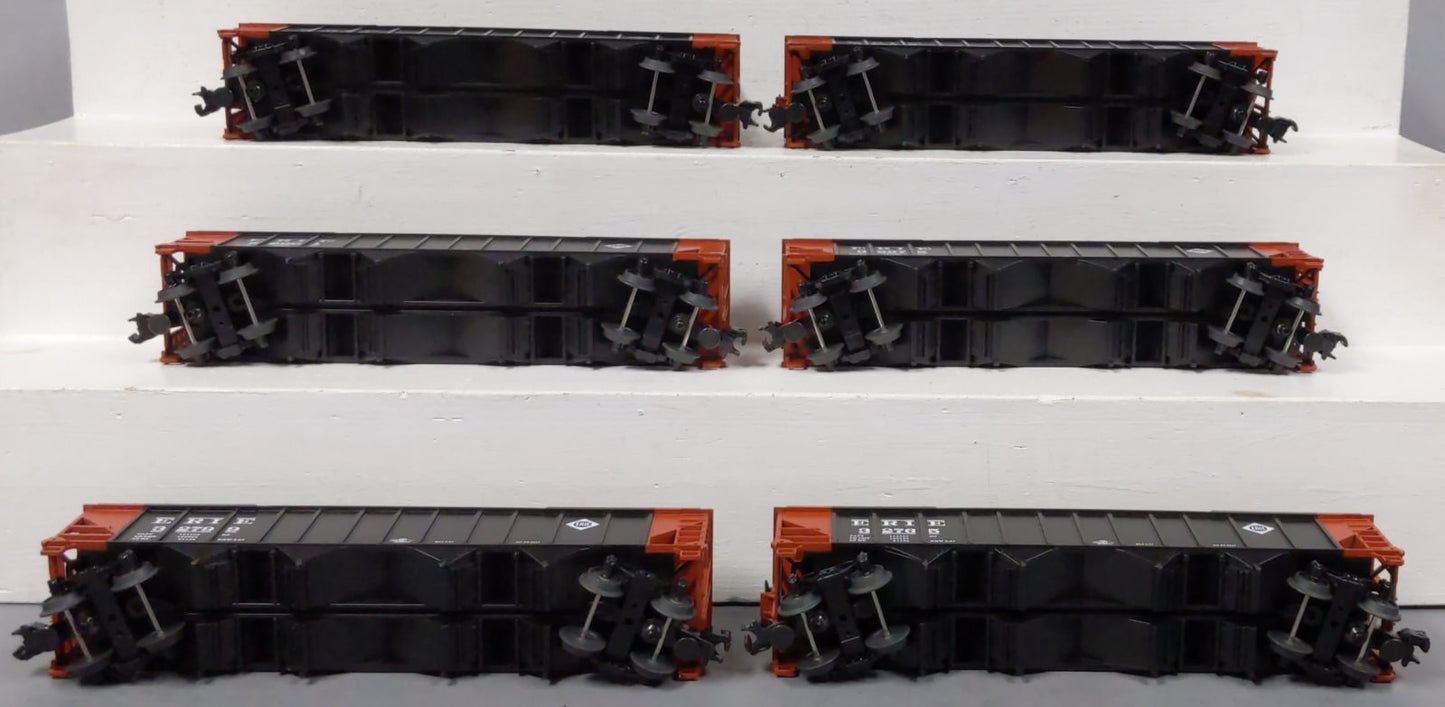 MTH 20-97076 O Erie Premier 4-Bay Hopper Car Set with Coal Loads (Set of 6) LN