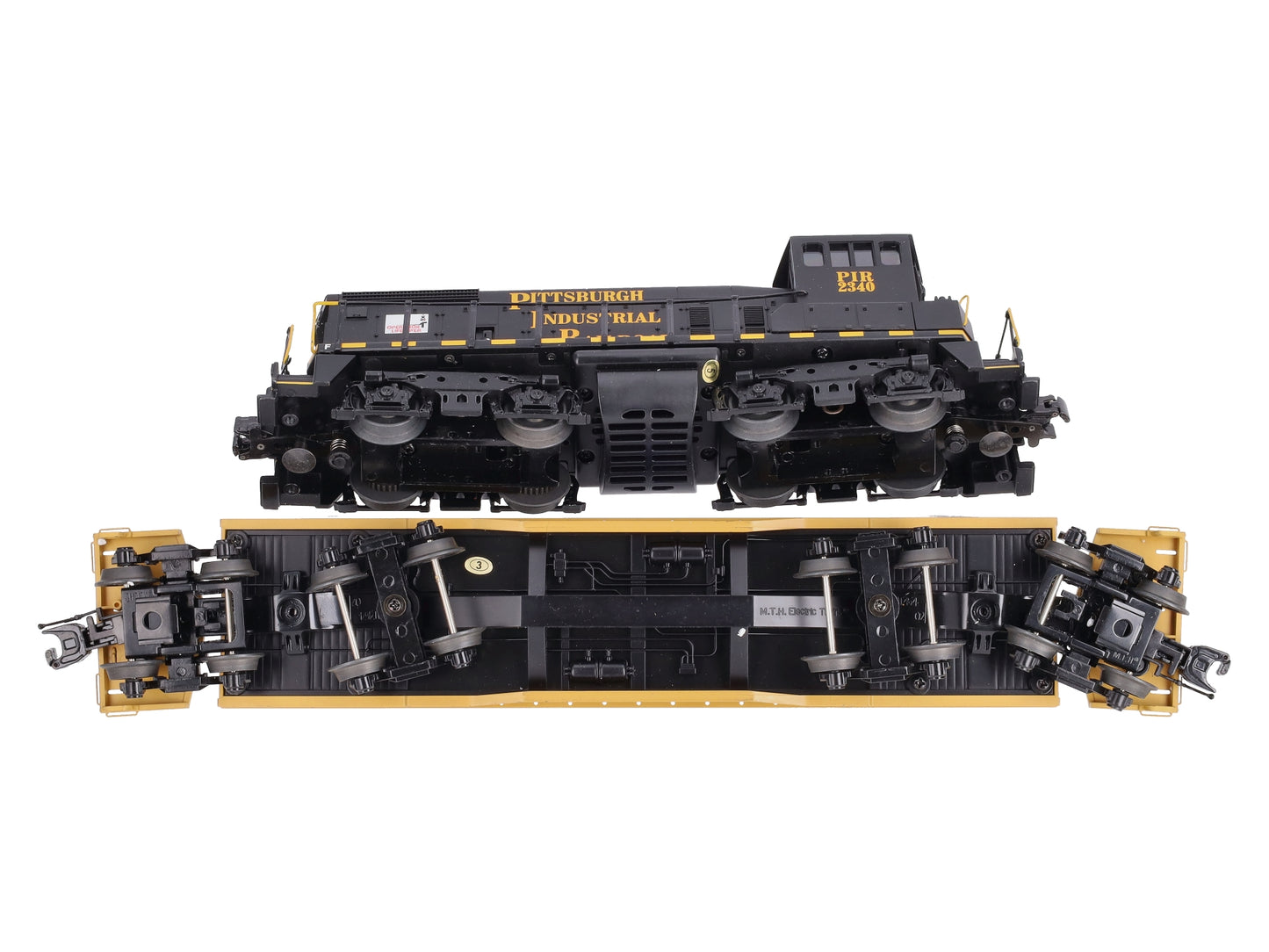 MTH 20-98578 O TTX 47' TTX Flatcar w/SW-1500 Loco #2340