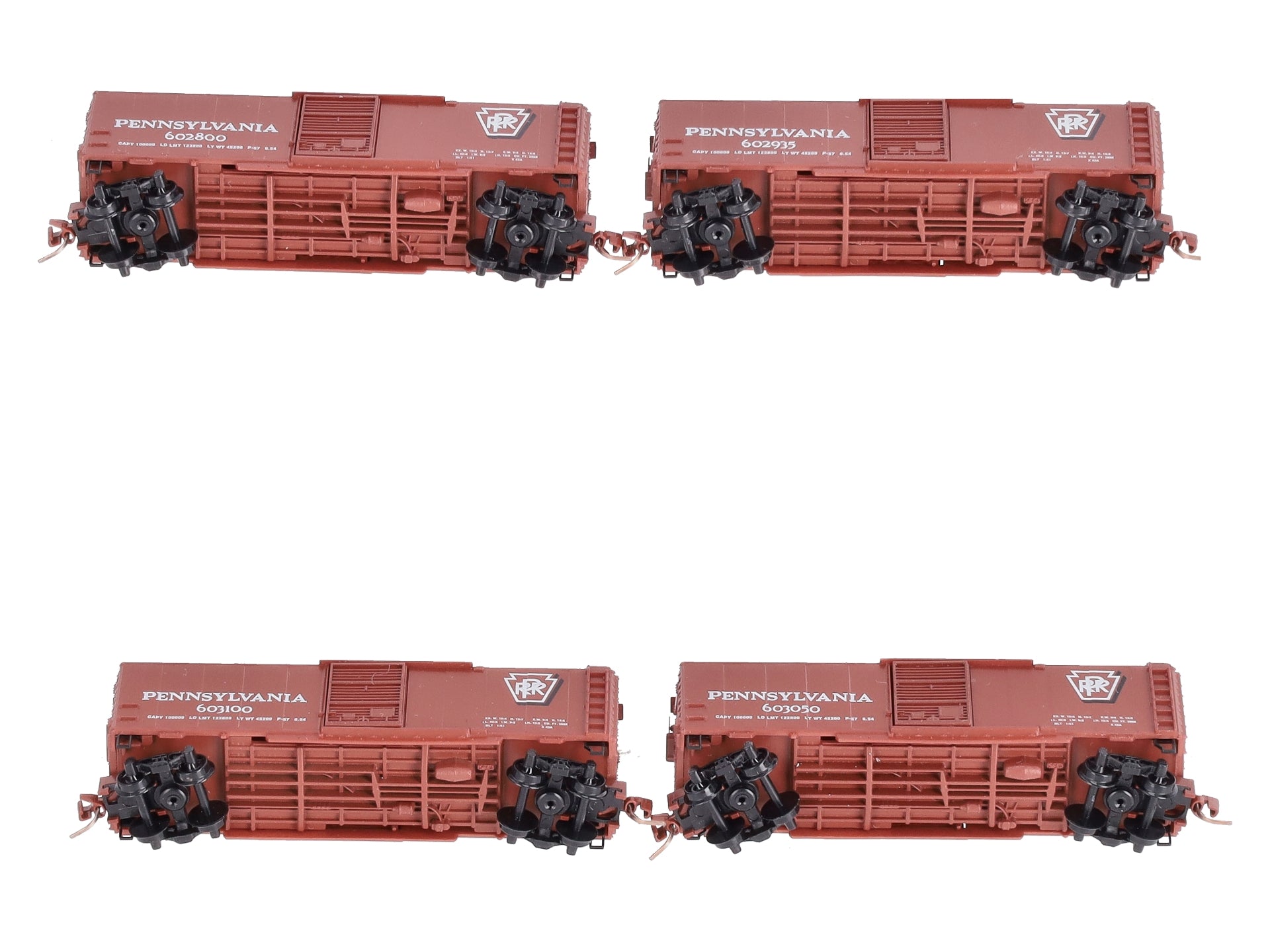 Micro-Trains 99400030 Z PRR 40' Single-Door Box Car Runner Pack (Set of 4)