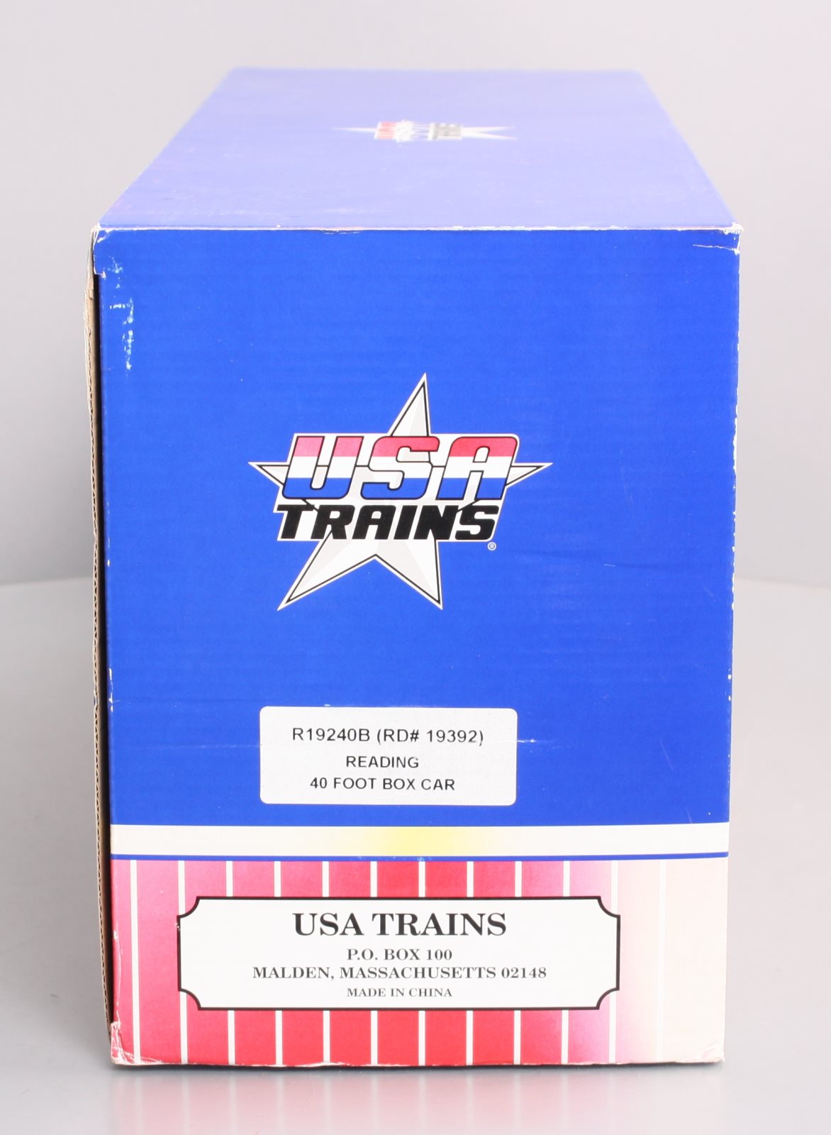 USA Trains R19240B G Reading 40 Ft. PS-1 Simulated Steel Box Car #19392