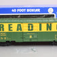 USA Trains R19240B G Reading 40 Ft. PS-1 Simulated Steel Box Car #19392