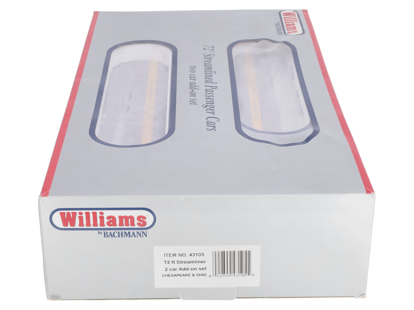 Williams 43105 O Gauge C&O 72 Ft. Streamline Passenger 2-Pack