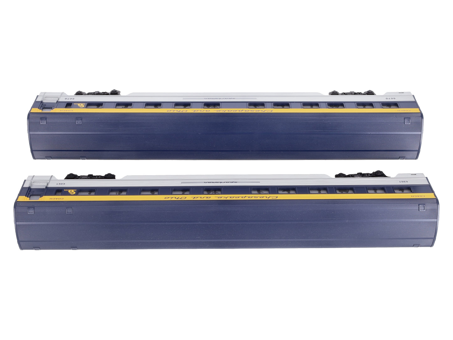 Williams 43105 O Gauge C&O 72 Ft. Streamline Passenger 2-Pack