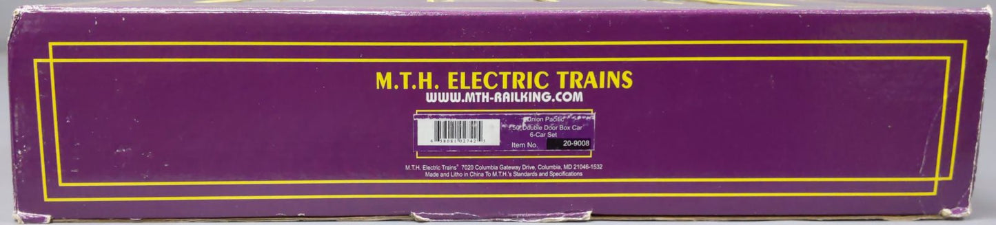 MTH 20-9008 O Union Pacific 50' Double Door BoxCar (Set of 6) NIB