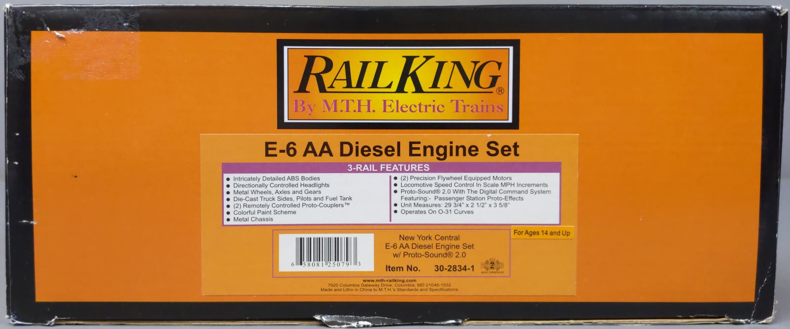 MTH 30-2834-1 New York Central E-6 AA Diesel Engine Set w/PS 2.0 #4015/4016