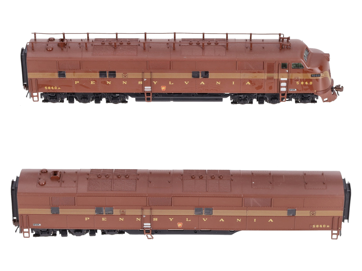Broadway Limited 5241 HO Pennsylvania EMD E7 A/B Set with Sound #5840A, 5840B