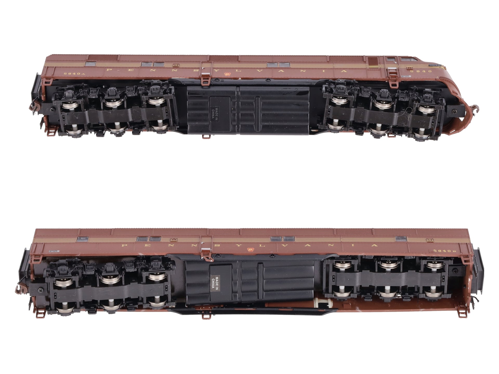 Broadway Limited 5241 HO Pennsylvania EMD E7 A/B Set with Sound #5840A, 5840B