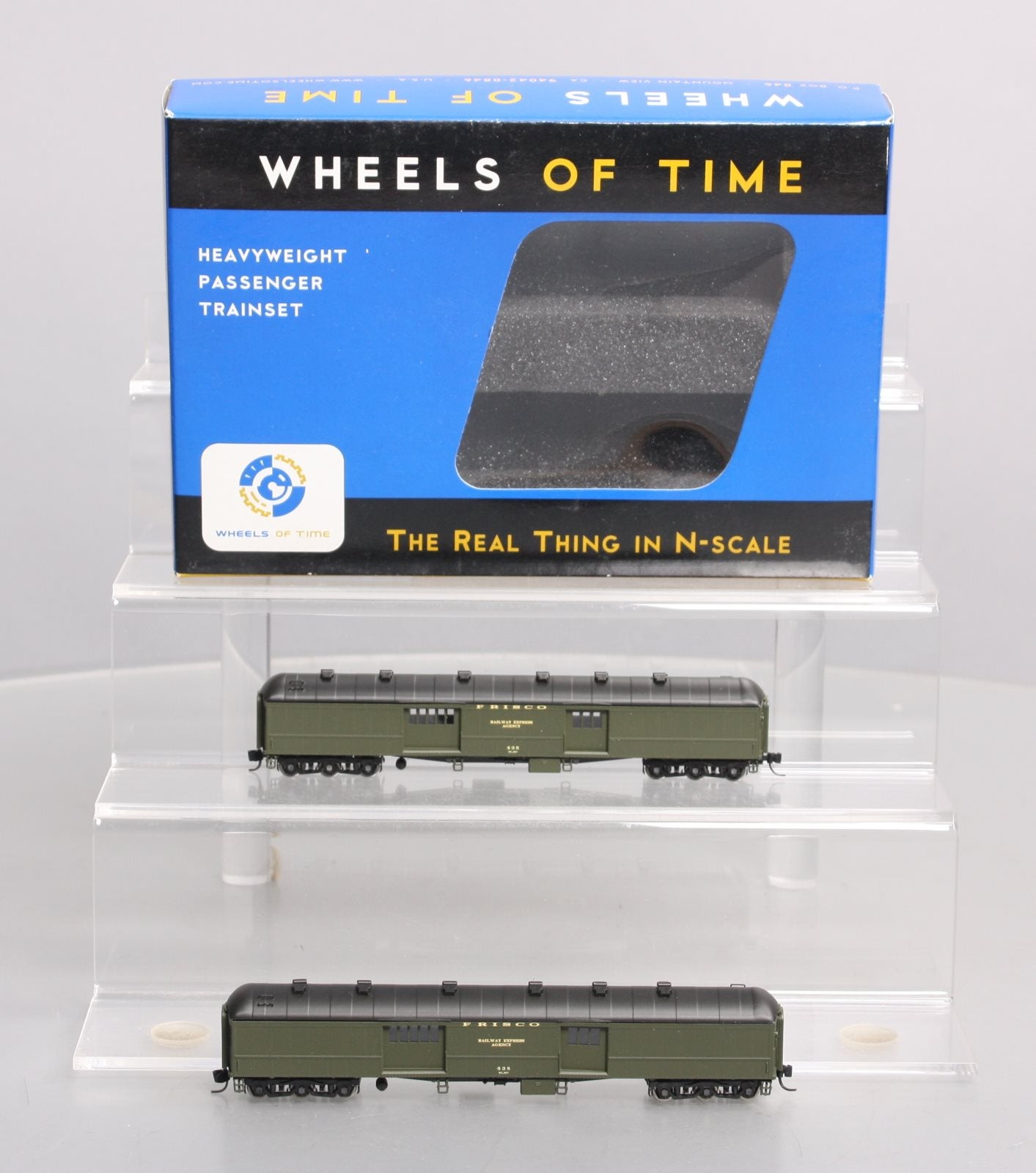 Wheels of Time 235TS N Scale Frisco Heavyweight 2 Car Passenger Set