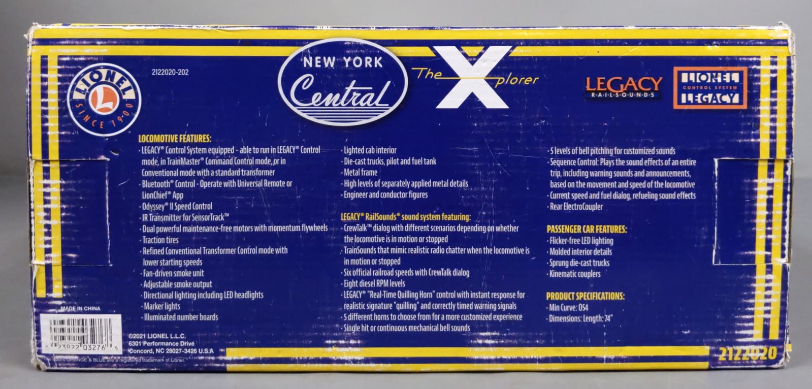 Lionel 2122020 O Gauge New York Central Xplorer Diesel Train Set