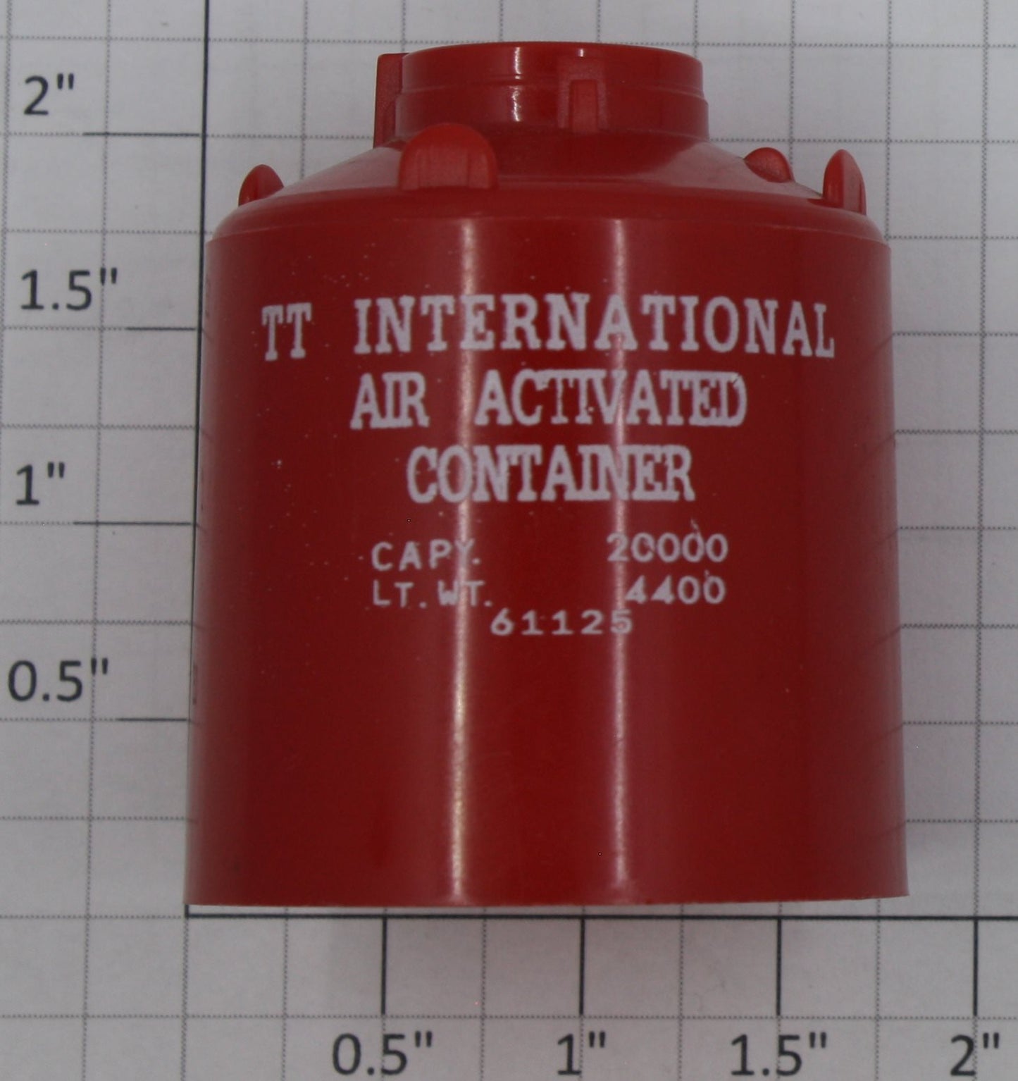 Acme 61125R O Gauge Red with White TT International Canister