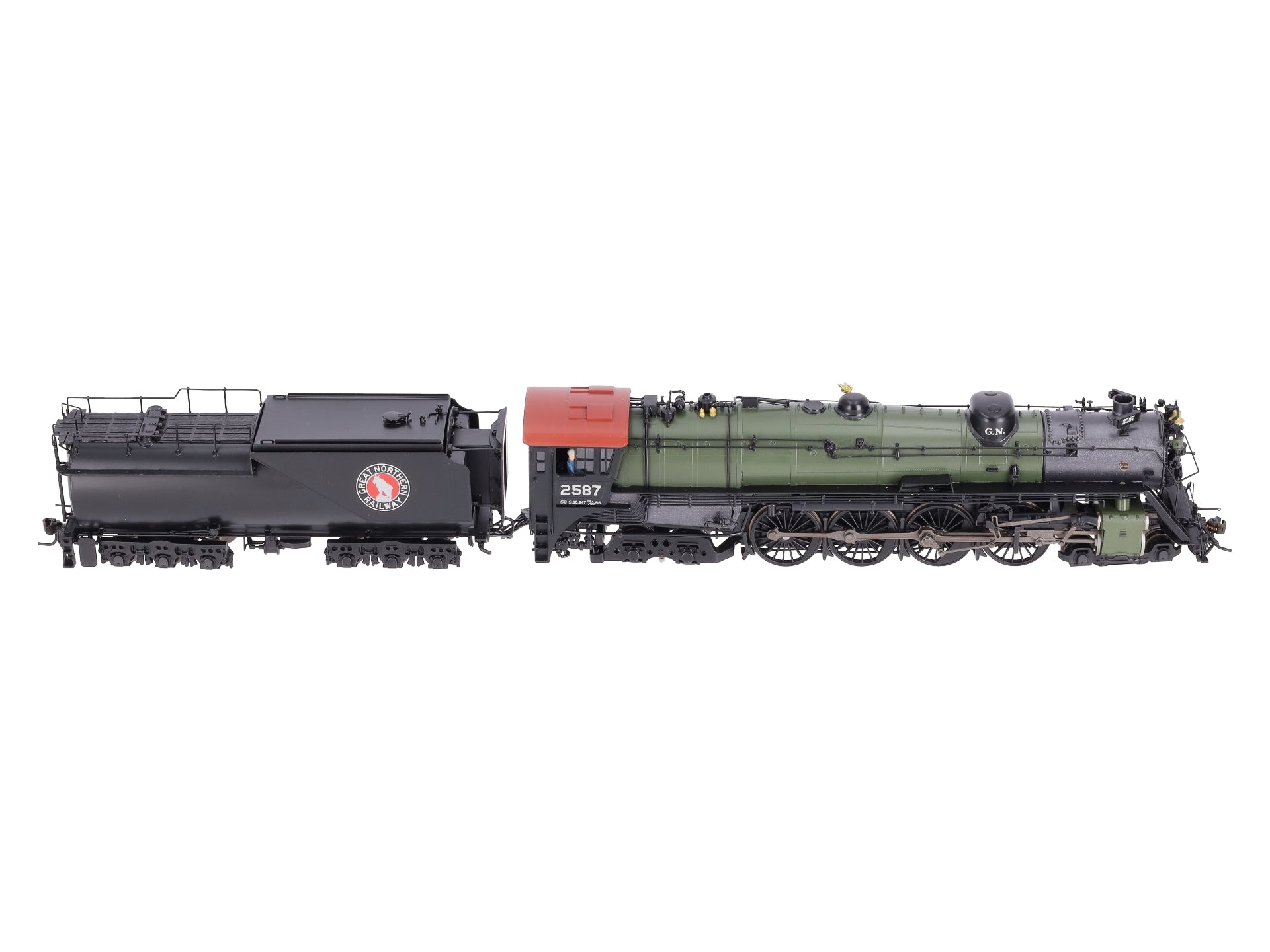 Broadway Limited 2875 HO Great Northern Class S-2 4-8-4 Vestibule Cab #2587