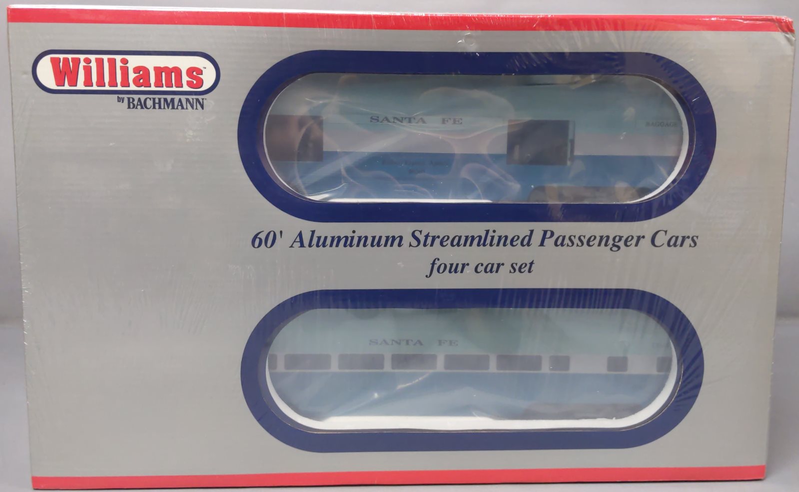 Williams 43076 O Gauge Santa Fe 60 Ft. Streamline Passenger 4-Pack