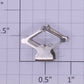 Lionel 254-24 Nickel O Gauge Small Pantograph with Crossbar