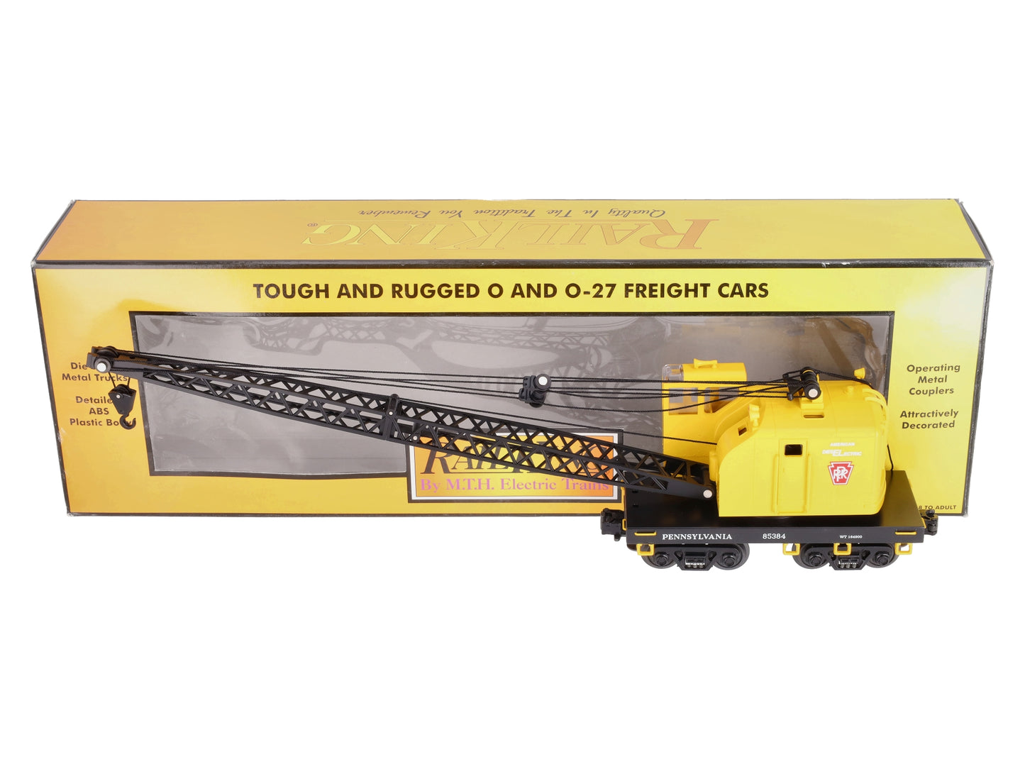 MTH 30-7932 O Gauge Pennsylvania Railroad American Crane Car #85384 LN/Box