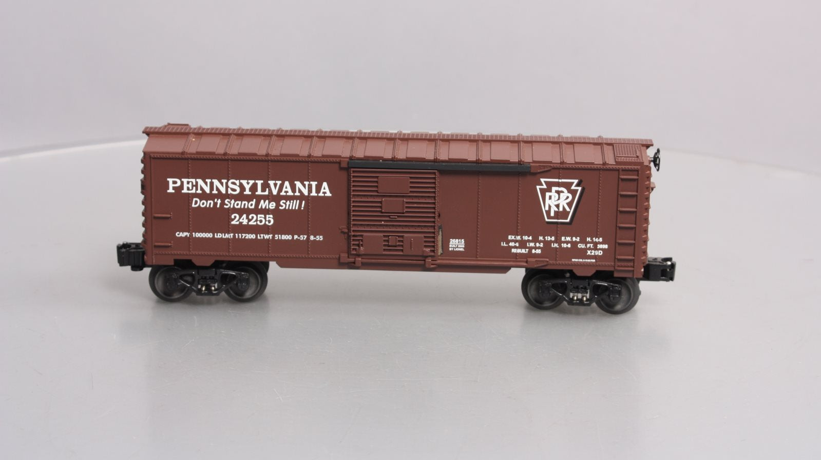 Lionel 6-26815 O Gauge PRR Boxcar w/Harmonica Playing Hobo #24255