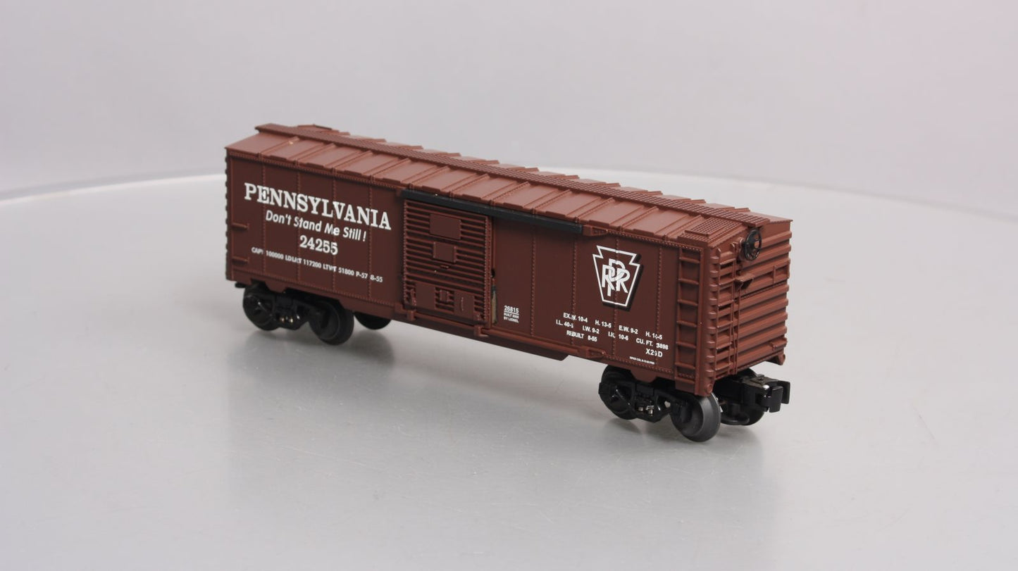 Lionel 6-26815 O Gauge PRR Boxcar w/Harmonica Playing Hobo #24255